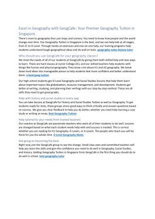 geography notes history tutor