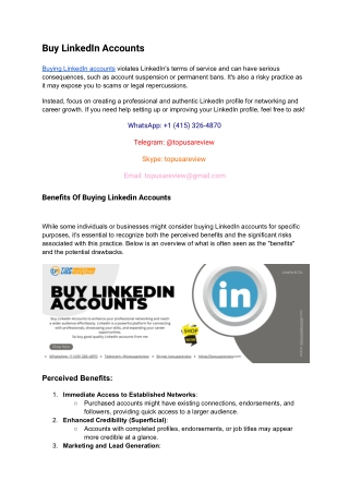 Buy LinkedIn Accounts