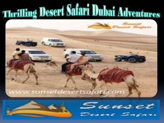 Thrilling Desert Safari Dubai Adventures