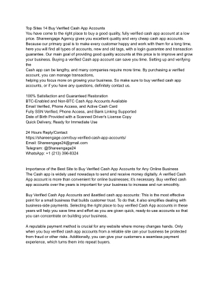 Buy Verified Cash App Accounts - 99% BTC Enable