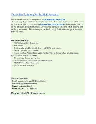 Buy Verified Skrill Accounts