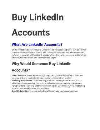 Best site to BuyVerified LinkedIn Accounts