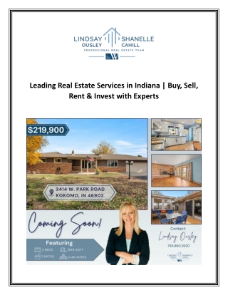 Leading Real Estate Services in Indiana | Buy, Sell, Rent & Invest with Experts