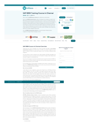 Best SAP BRIM Training in Chennai, SAP BRIM Course In Chennai With Certification