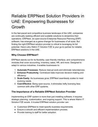 Reliable ERPNext Solution Providers in UAE_ Empowering Businesses for Growth
