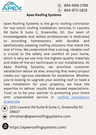 Apex Roofing Systems