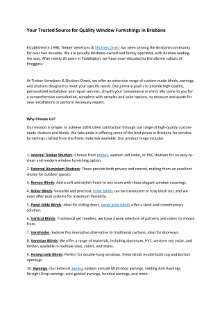 Timber Basswood Shutters Brisbane | Shutters Direct