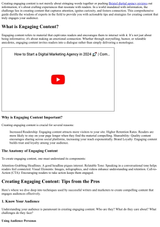 Creating Engaging Content: Tips from the Pros