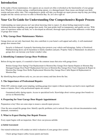 “Your Go-To Guide for Understanding Our Comprehensive Repair Process”