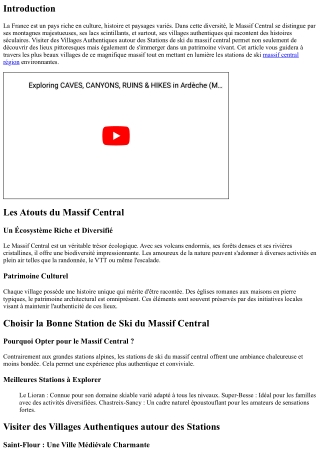 Visiter des Villages Authentiques autour des Stations