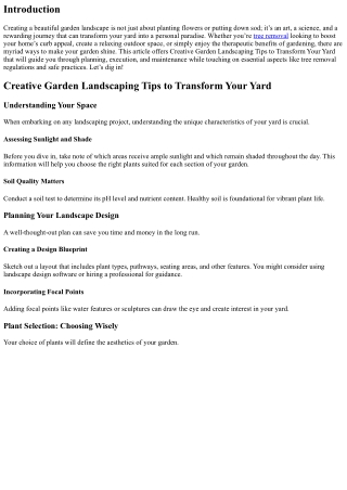 Creative Garden Landscaping Tips to Transform Your Yard
