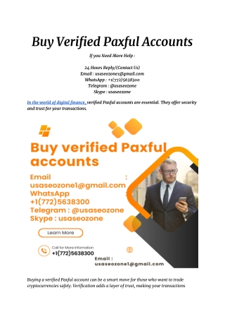 Buy Verified Paxful Accounts