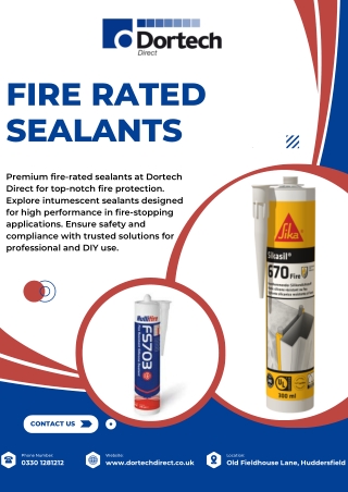Fire Rated Sealants - High-Performance Fire Protection Solutions
