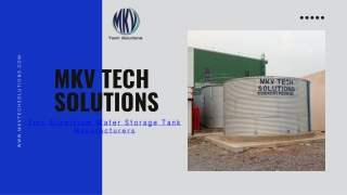 MKV Tech Solutions (Zinc Aluminium Water Storage Tank Manufacturers)