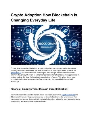 Crypto Adoption How Blockchain Is Changing Everyday Life (2)