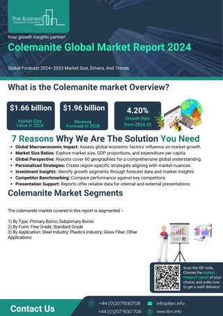 Colemanite Market Report 2024 - Colemanite Market Size And Share