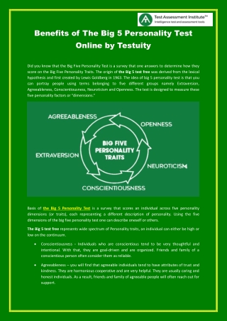 The Big 5 Personality Test