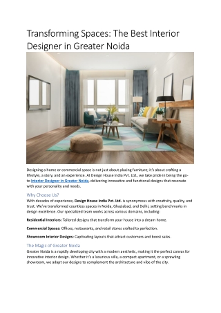 Best Interior Designer in Ghaziabad