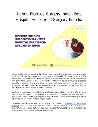 Uterine Fibroids Surgery India - Best Hospital For Fibroid Surgery In India