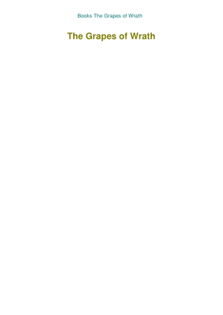 Books  The Grapes of Wrath