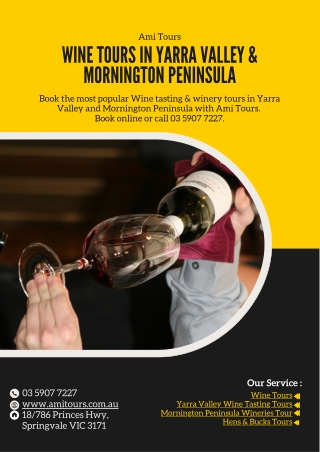 Private Wine Tours in Yarra Valley & Mornington Peninsula