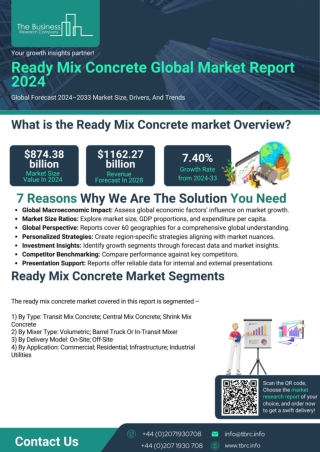 Ready Mix Concrete Market Report 2024 - Ready Mix Concrete Market Growth And Sta