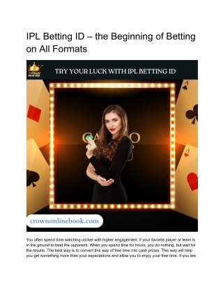 IPL Betting ID – the Beginning of Betting on All Formats