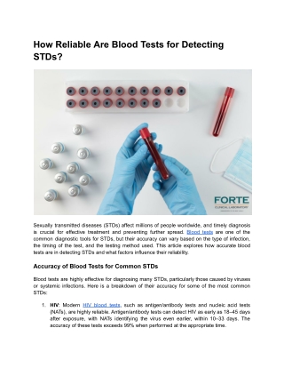 How Reliable Are Blood Tests for Detecting STDs