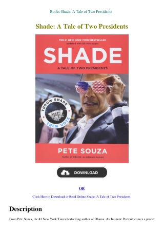 Books  Shade A Tale of Two Presidents