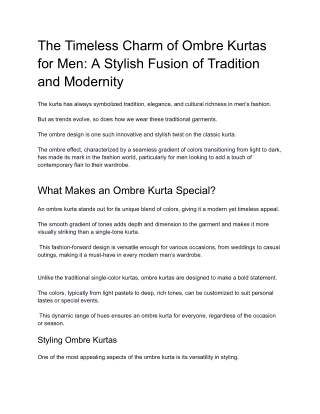 ombre kurta for men_2