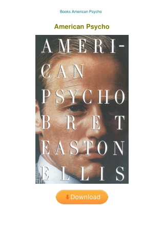 Books  American Psycho