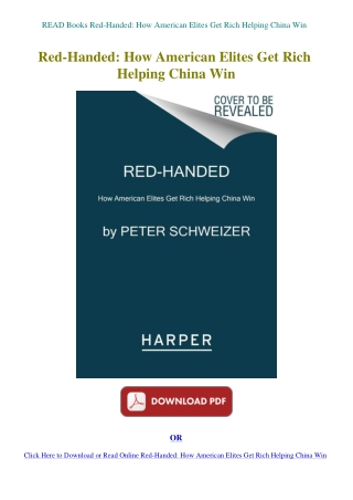READ Books Red-Handed How American Elites Get Rich Helping China Win