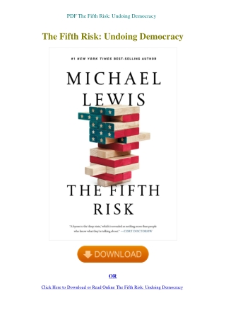 PDF The Fifth Risk Undoing Democracy