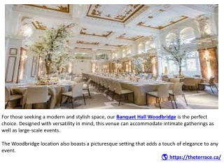 Top Banquet Halls in Woodbridge, Vaughan, and Thornhill