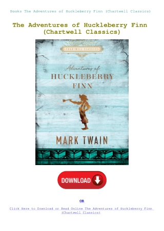 Books  The Adventures of Huckleberry Finn (Chartwell Classics)