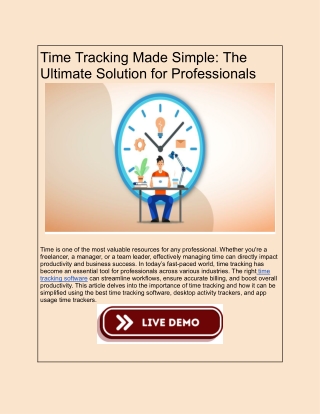 Time Tracking Made Simple_ The Ultimate Solution for Professionals