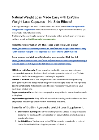 Thinking of losing those extra pounds