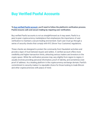 Buy Verified Paxful Accounts