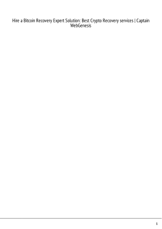 Hire a Bitcoin Recovery Expert Solution: Best Crypto Recovery services