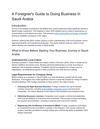 PDF_ A Foreigner's Guide to Doing Business in Saudi Arabia