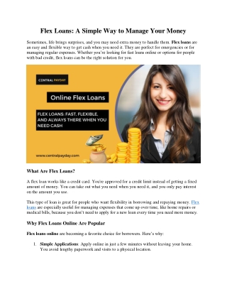 Flex Loans Online