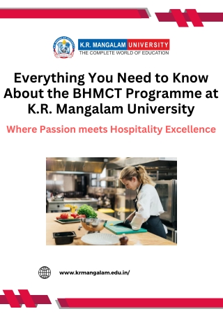 Everything You Need to Know About the BHMCT Programme at K.R. Mangalam University (1)