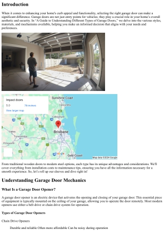 A Guide to Understanding Different Types of Garage Doors