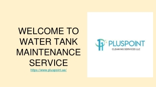 Water Tank Cleaning Services in dubai
