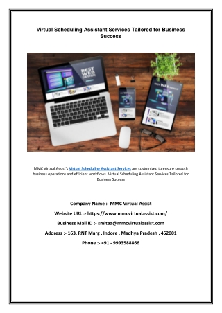 Virtual Scheduling Assistant Services Tailored for Business Success