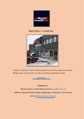 liten kran  u-rent.no