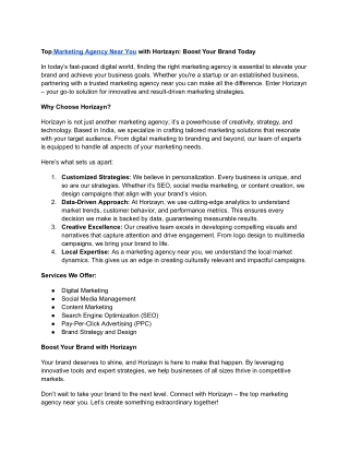 2. Top Marketing Agency Near You with Horizayn_ Boost Your Brand Today