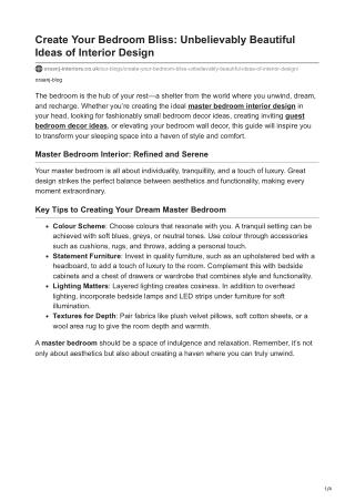 Create Your Bedroom Bliss: Unbelievably Beautiful Ideas of Interior Design