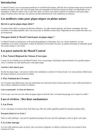 Les meilleurs coins pour pique-niquer en pleine nature