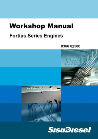 Massey Ferguson SisuDiesel Fortius Series Engines Service Repair Manual Instant Download (Part No. 836662500)
